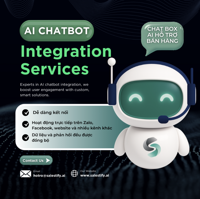 Chatbot Salestify AI trả lời khách hàng tự động trên đa kênh - phần mềm bán hàng Facebook