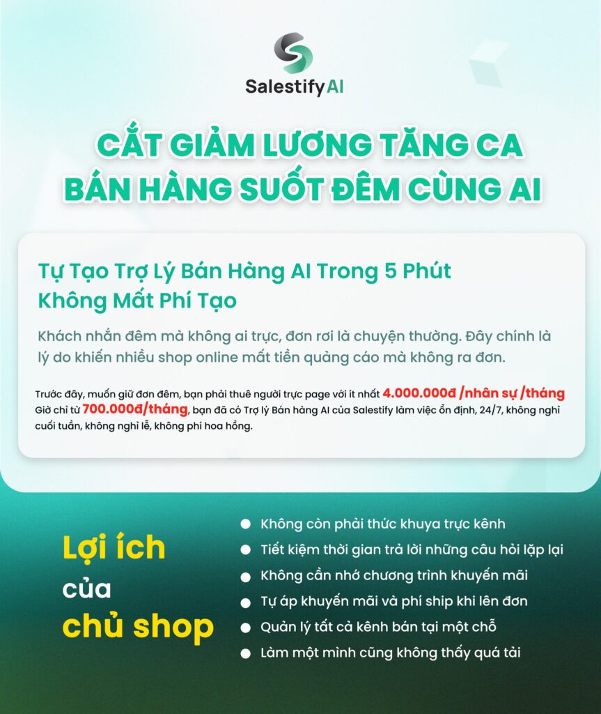 Sở Hữu AI Bán Hàng Đa Nền Tảng, Không Phí Khởi Tạo, Không Phát Sinh